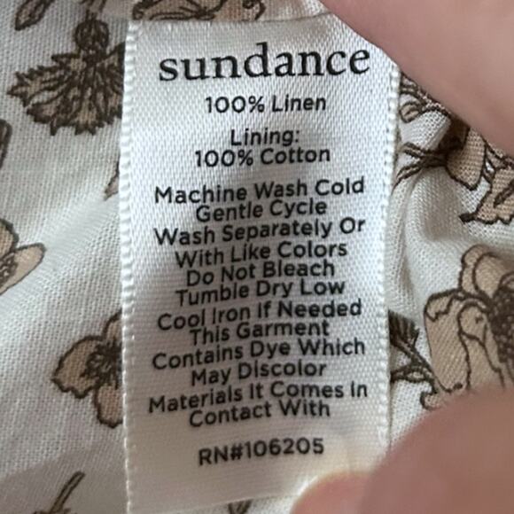 Sundance 100% Linen Blazer Women’s XL Beige Cotton Lined Single Button Jacket - Picture 6 of 6